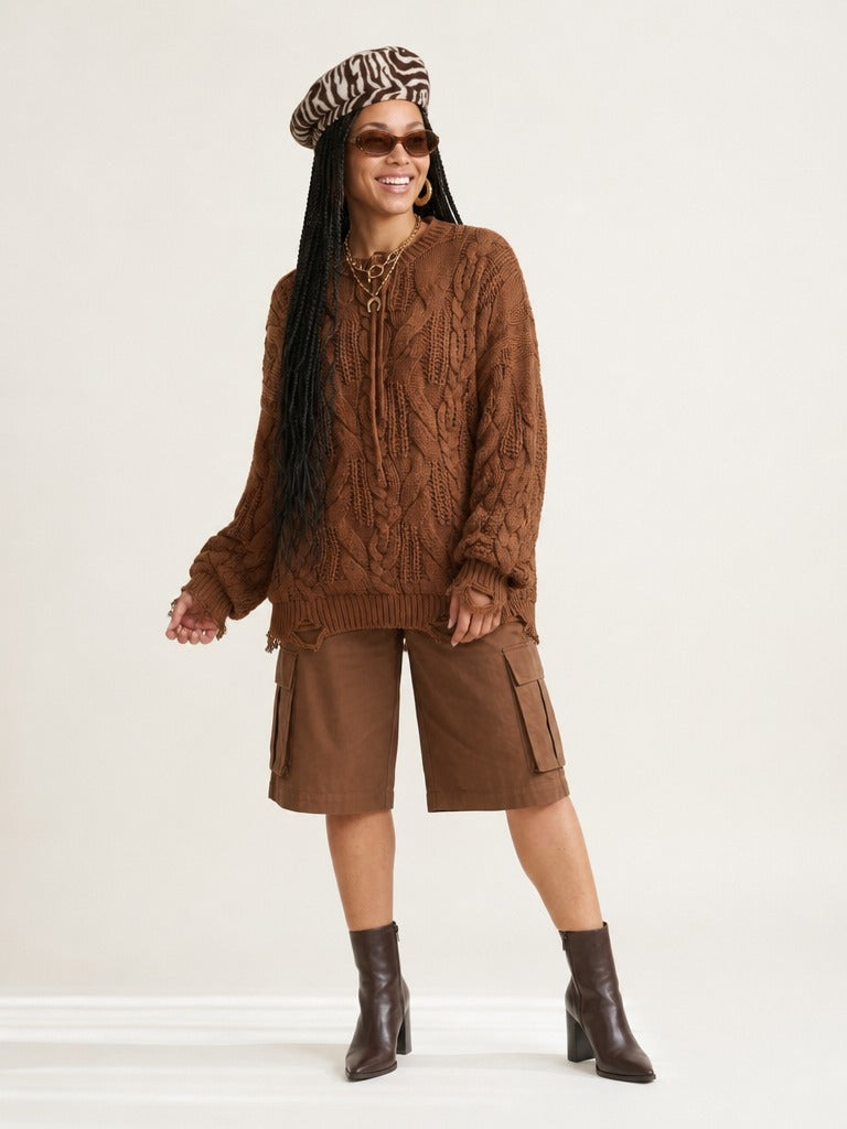 Grounded Chunky Knit Sweater-2