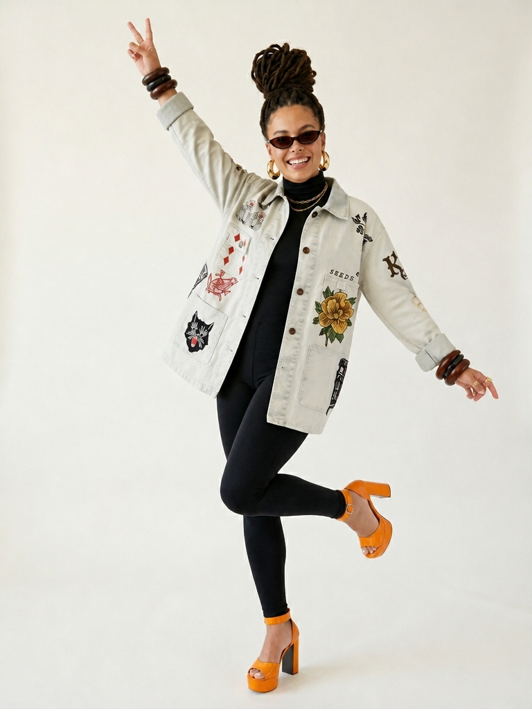 Audacious Floral Embroidered Denim Jacket-2