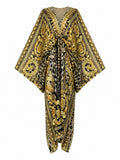 Fierce V-Neck Printed Kaftan-4