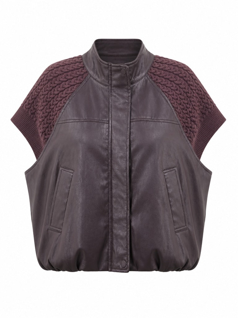 Fierce Knitted Leather Vest-3
