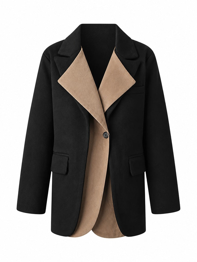 Audacious Patchwork Oversized Blazer-5
