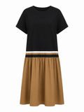 Grounded Patchwork Loose Maxi Dress-2