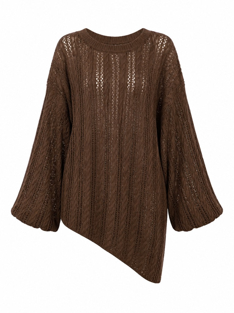 Unique Oversized Knit Pullover-4