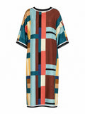 Vibrant Geometric Printed Kaftan-4