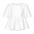 Elegant Ruffled Peplum Blouse-5