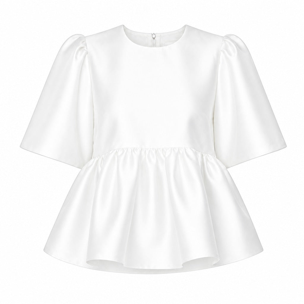 Elegant Ruffled Peplum Blouse-5