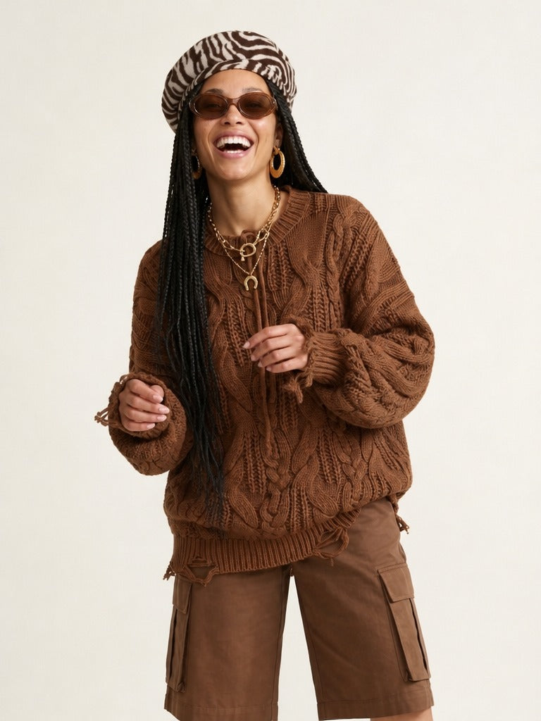 Grounded Chunky Knit Sweater-0