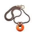Carnelian Gemstone Donut Copper Chain Necklace-0