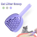 Plastic cat litter scoop with storage base and built-in garbage bag dispenser in white