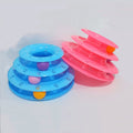 Interactive cat rotating educational turntable toy for indoor physical exercise and mental stimulation