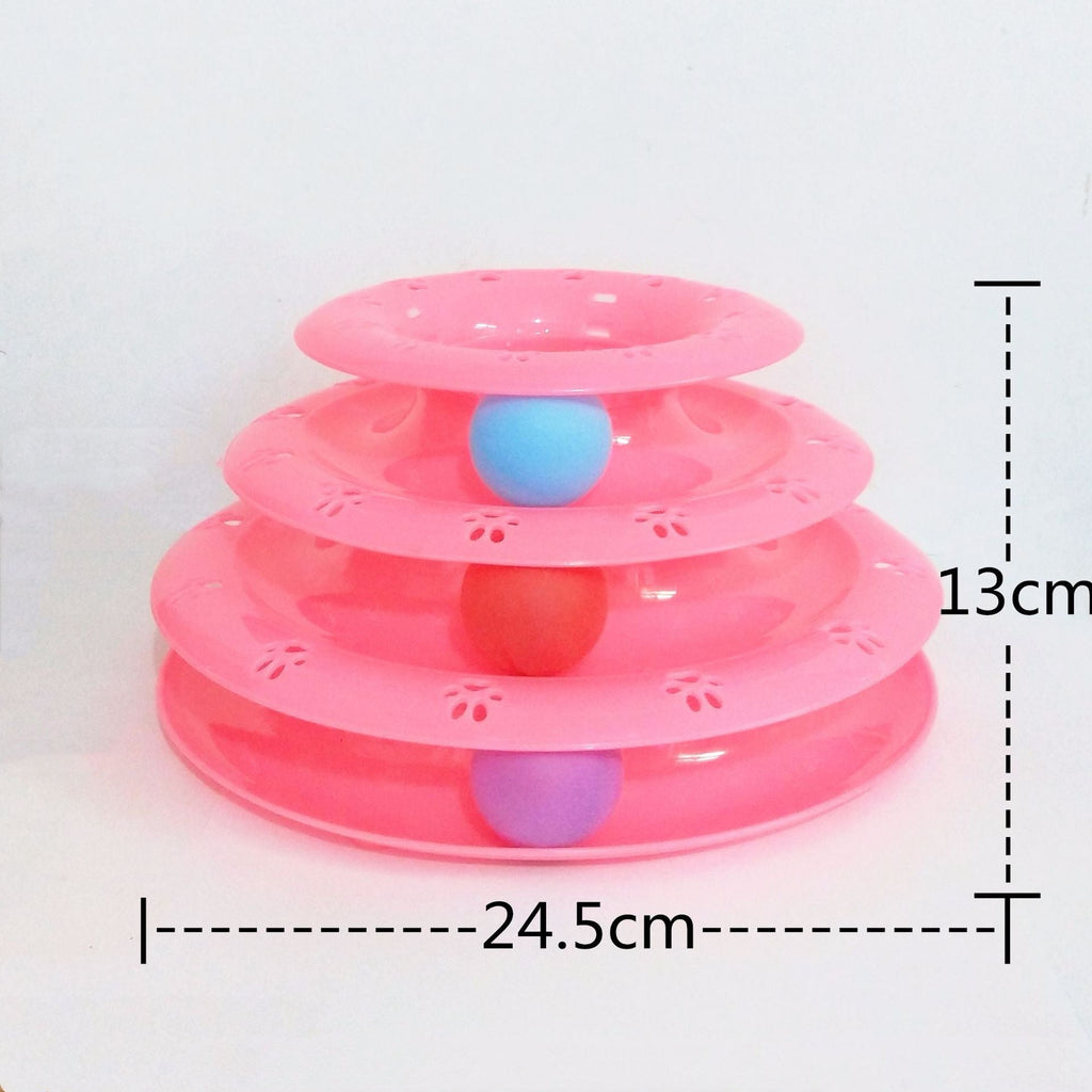 Interactive cat rotating educational turntable toy for indoor physical exercise and mental stimulation — view 2