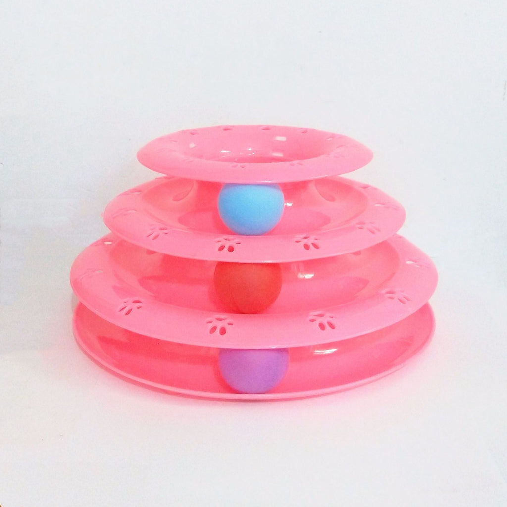 Interactive cat rotating educational turntable toy for indoor physical exercise and mental stimulation — view 3
