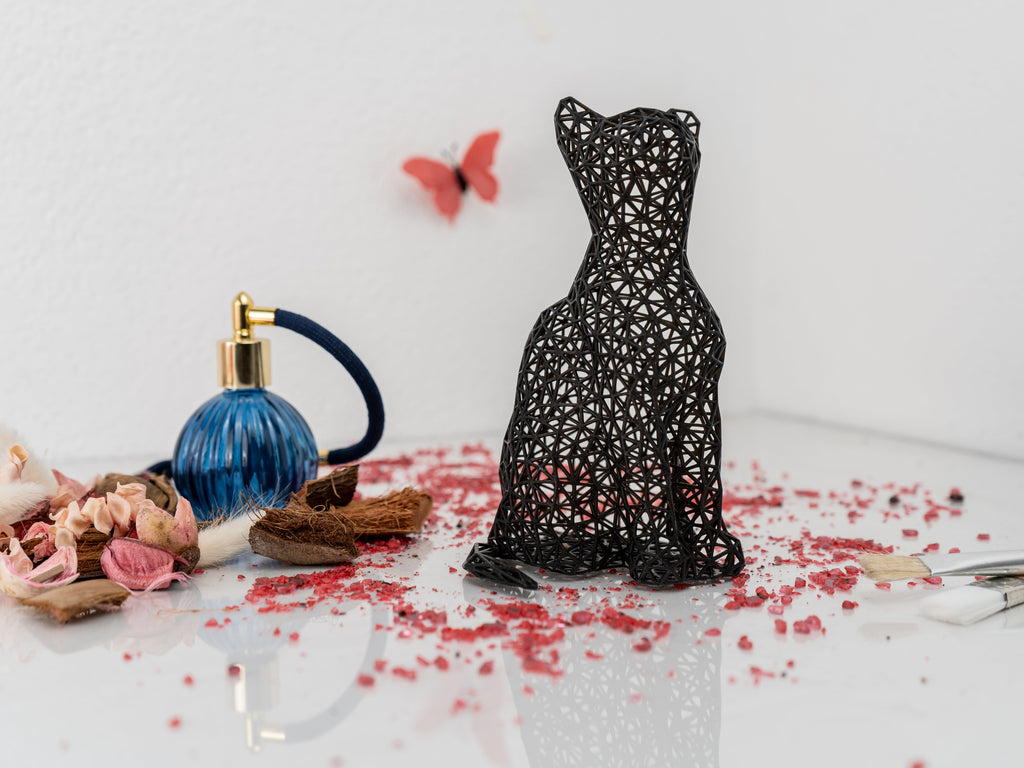 Unique Sitting Cat Figurine-3