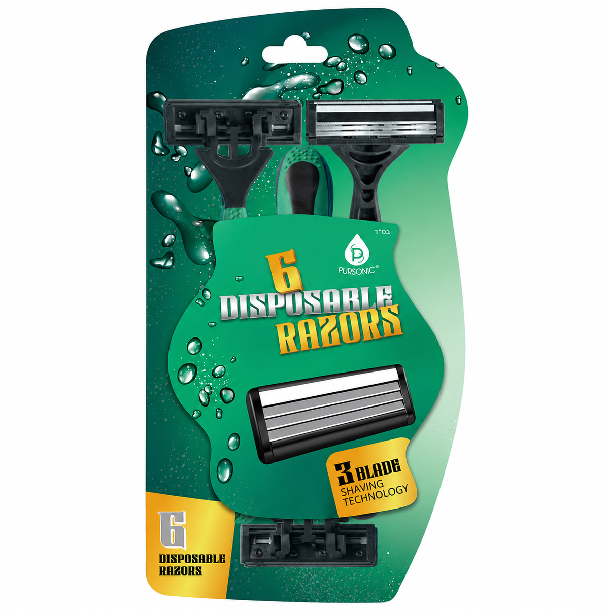 6 Disposable Razors – 3-Blade Shaving Surface Technology-1
