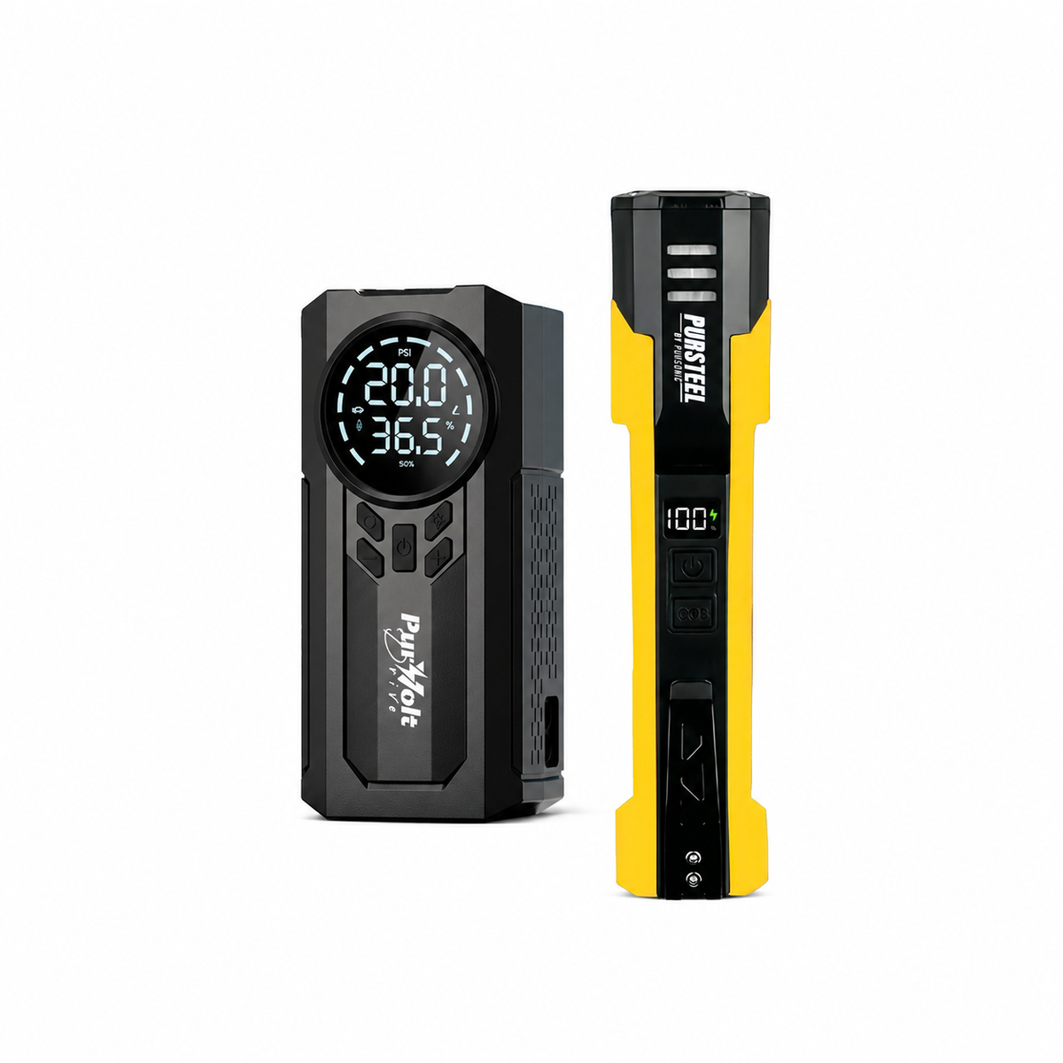 Roadside Emergency Bundle – 2-in-1 Jump Starter, Tire Inflator & UltraBright Rechargeable Flashlight-0