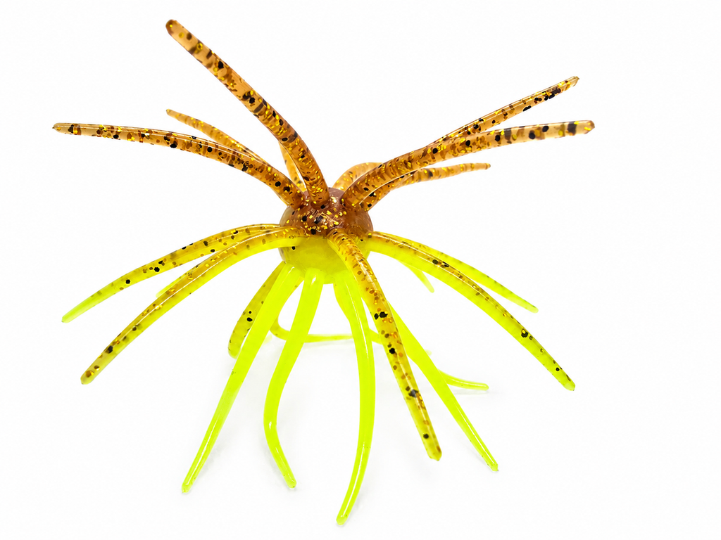 #10 Badger Urchin Bait 20mm TPE – UV Reactive Amber Chartreuse-2
