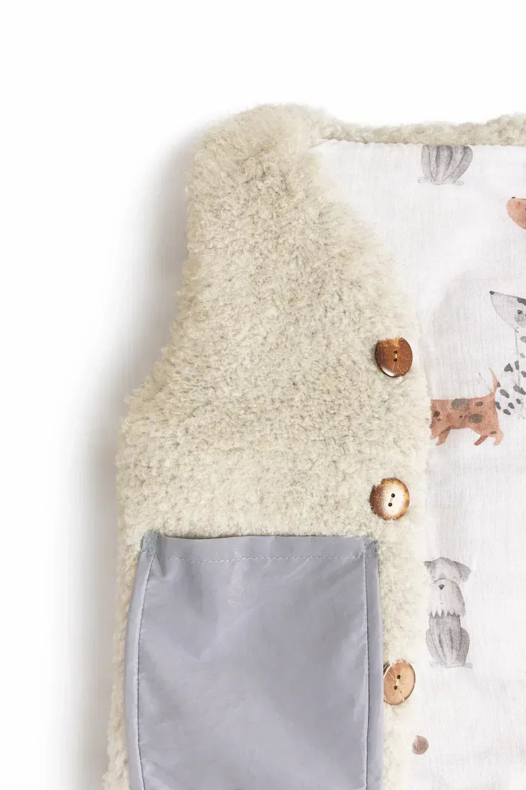 Baby/Kid Virgin Wool Vest - Pink-3