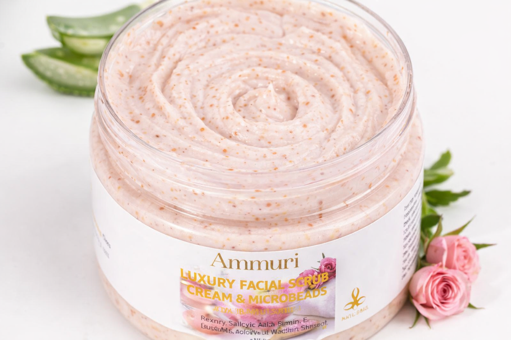 Ammuri retinol facial scrub and exfoliating cream for smooth skin in elegant packaging — view 2