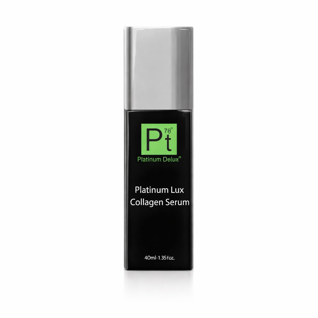 Anti-aging collagen face serum bottle with dropper for daily hydration, firming, and luxurious skincare routines.