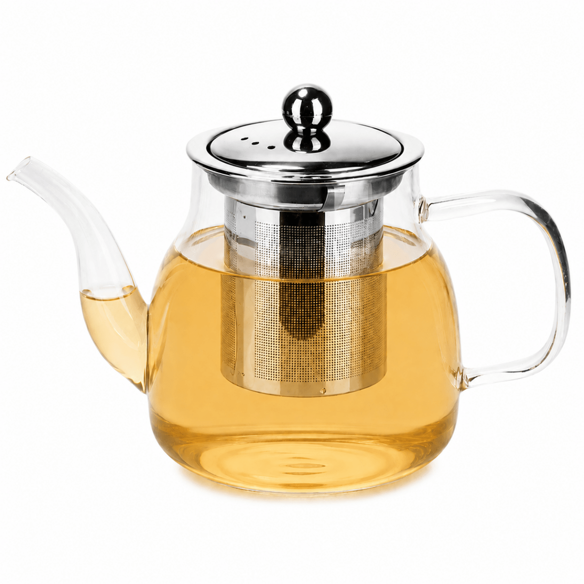 Loose leaf tea set featuring a borosilicate glass teapot, stainless steel spoon, and artisan tea blend — view 3