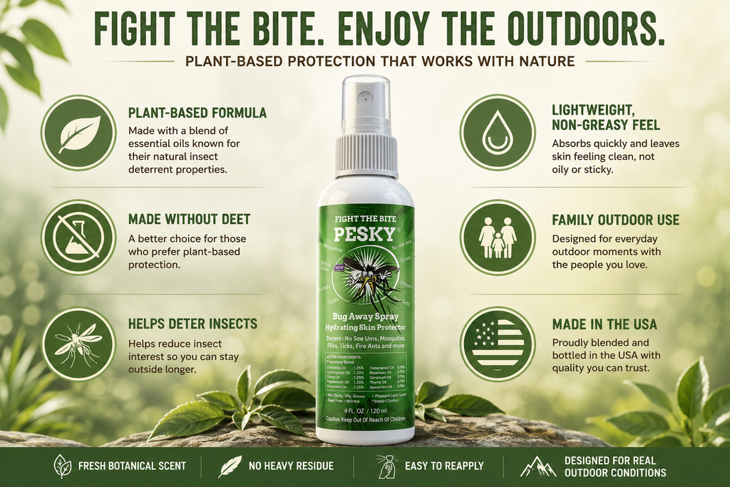 PESKY Bug Away Spray bottle, plant-based mosquito deterrent with essential oils for outdoor use — view 4