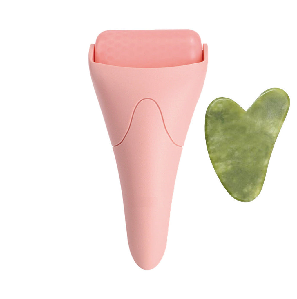 Facial ice roller massage device in pastel colors for skincare and depuffing treatments. — view 2