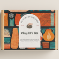 Complete DIY clay craft kit with air dry clay wooden modelling tools and instruction booklet