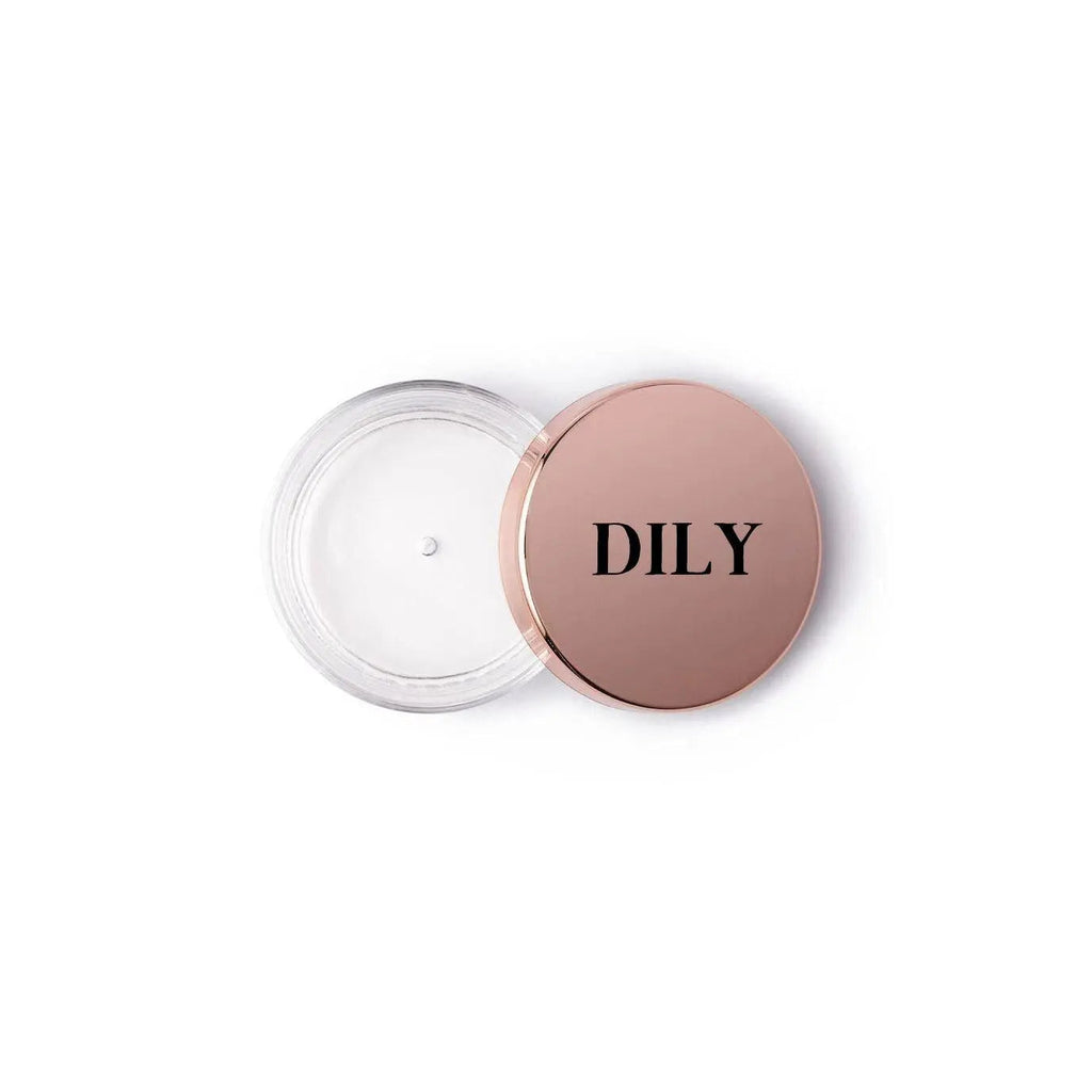 Clear brow styling gel in a sleek tube with spoolie applicator brush for