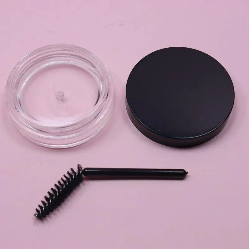 Clear brow styling gel in a sleek tube with spoolie applicator brush for — view 2