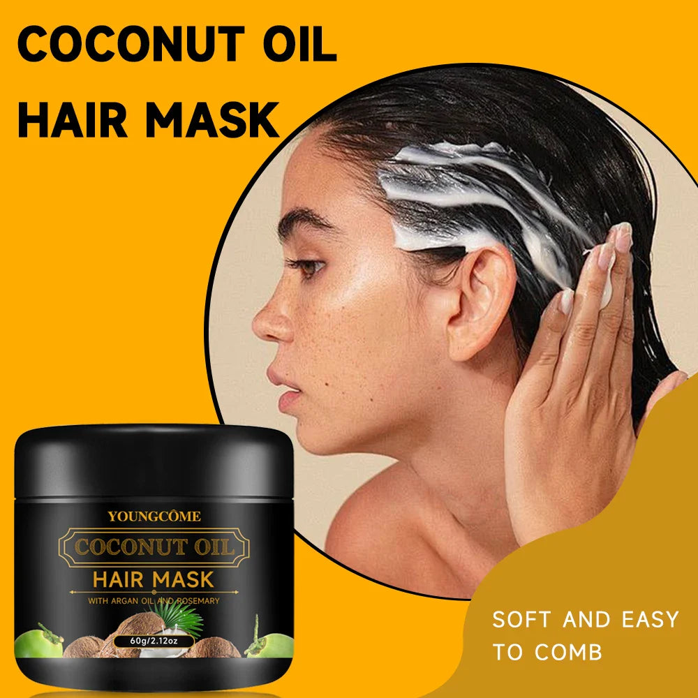 Coconut oil hair mask cream in a jar infused with rosemary and ginger extracts — view 5