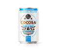 Clear refreshing Cocosa coconut water in a 330ml container for natural electrolyte sports hydration