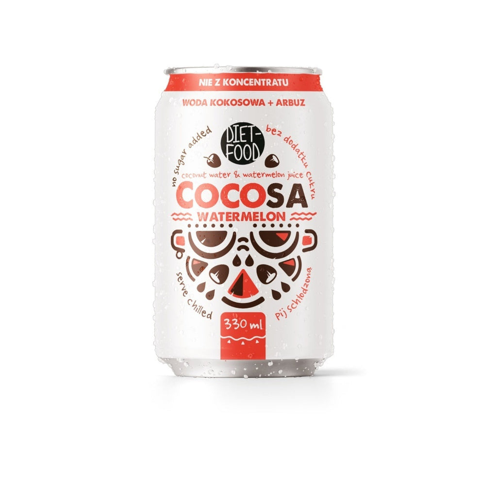 Cocosa coconut water with watermelon juice 330ml bottle for natural daily hydration — view 2