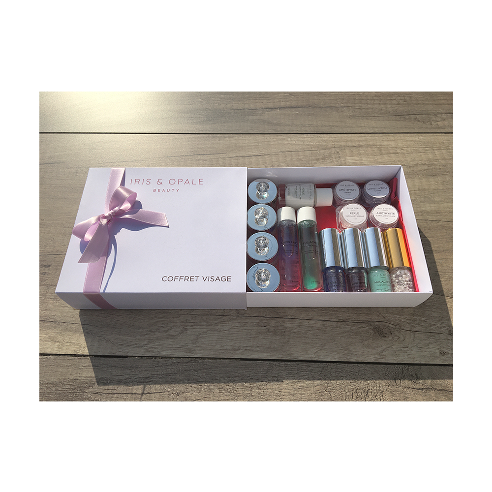 Coffret Galaxie visage | Iris & Opale Beauty. Découvrez nos 15 soins visage emblématiques en format mini. Aux pierres fi