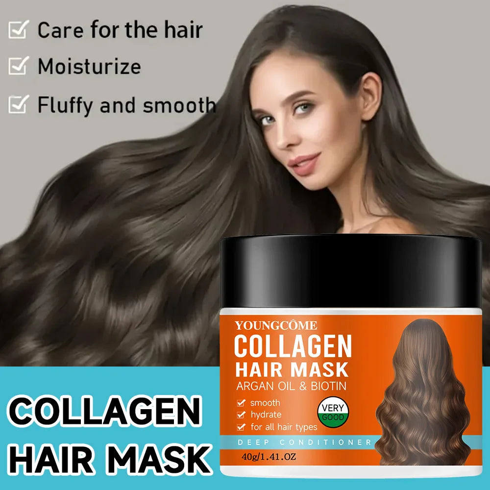 Collagen Keratin Hair Mask for damage repair in a creamy tub formulation