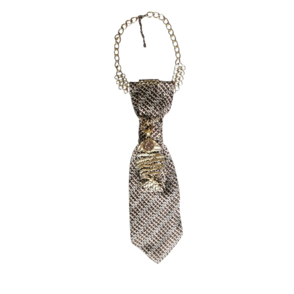 N.7 Cravatta Gioiello Fish Gold-3