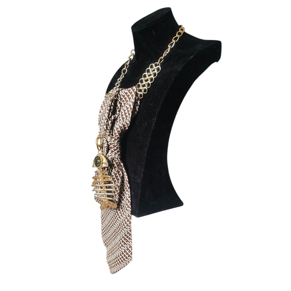 N.7 Cravatta Gioiello Fish Gold-2