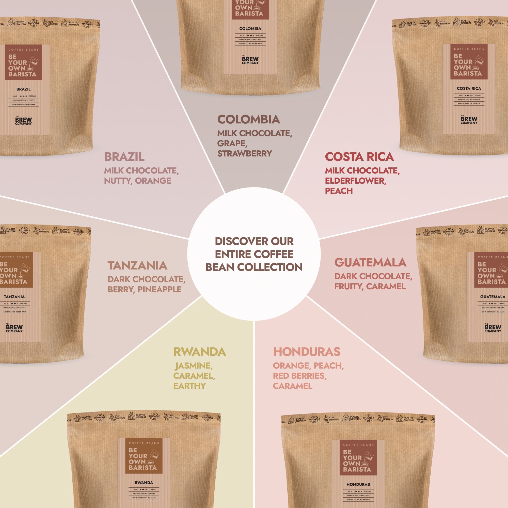 333g Brazil specialty coffee beans in premium packaging surrounded by freshly roasted whole beans — view 5
