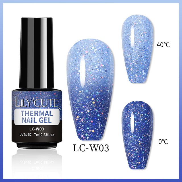 Color changing thermal gel nail polish in a 7ml bottle for UV and LED manicures — view 4