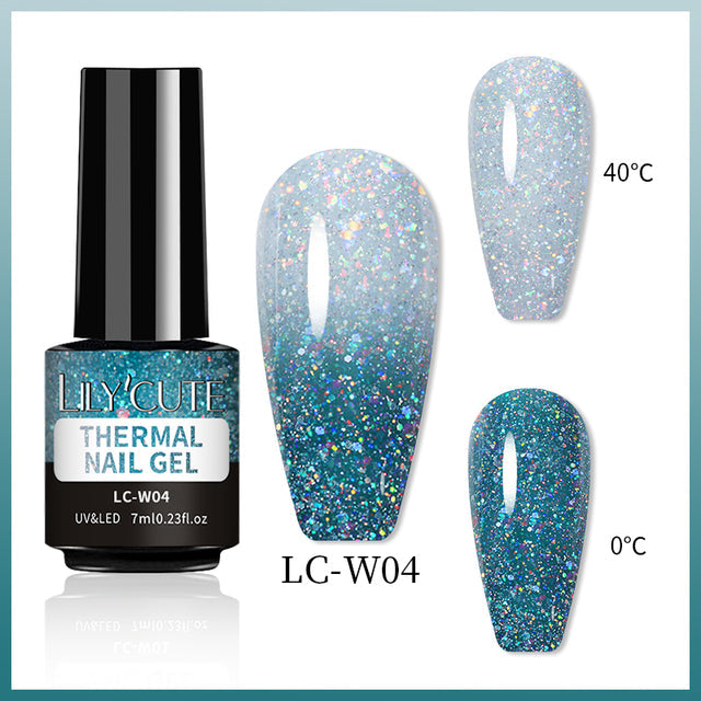 Color changing thermal gel nail polish in a 7ml bottle for UV and LED manicures — view 5