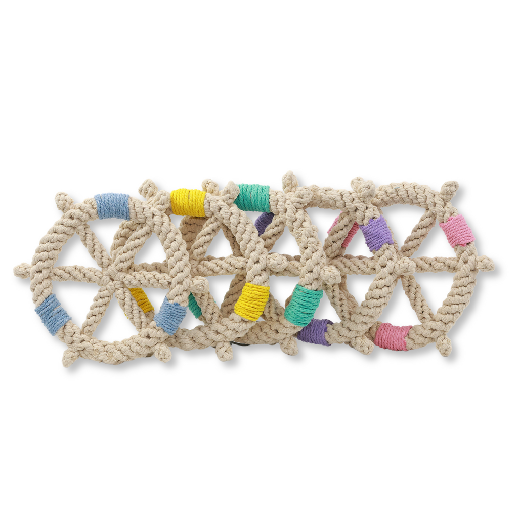 Color wheel Macrame Rope Pet Toy-0