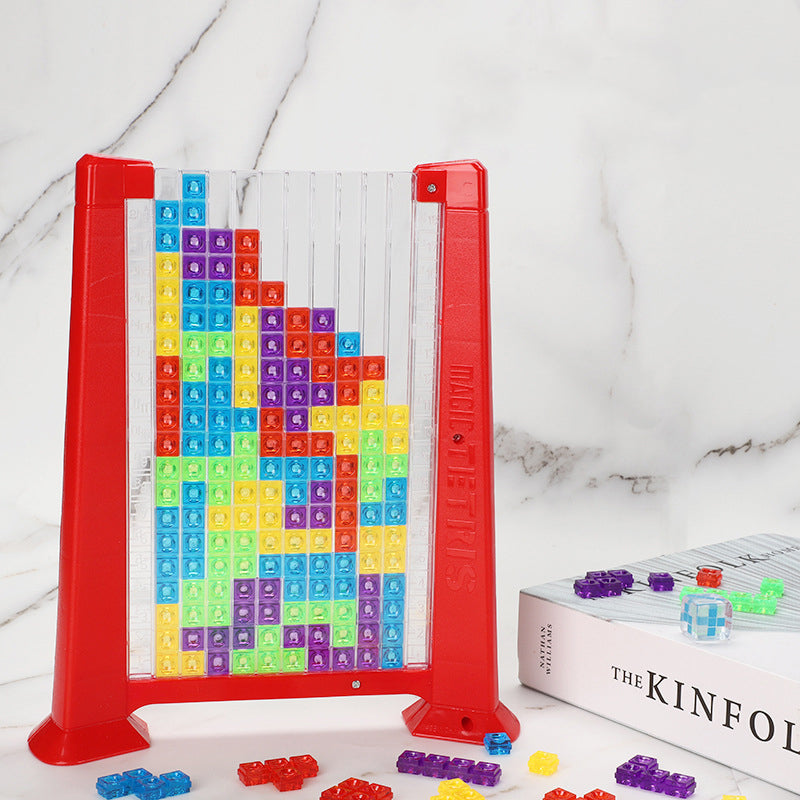 Colorful 3D tangram puzzle board game in bright geometric ABS blocks for educational kids play — view 3