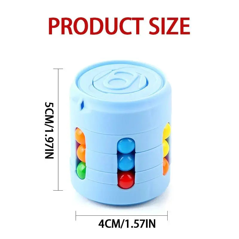 Colorful fidget spinner stress relief tool with integrated gyro cubes in vibrant ABS plastic. — view 2