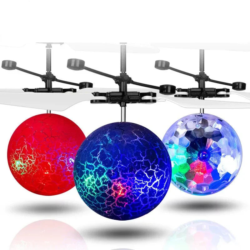 Colorful LED flying RC helicopter toy with induction sensor and flashing lights for kids. — view 5