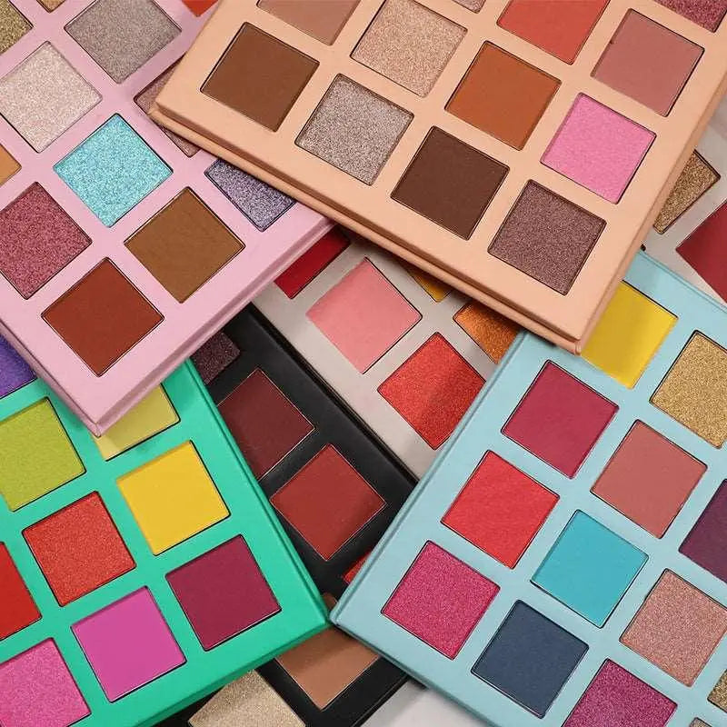 Colorful luxury vegan eyeshadow palette displaying vibrant pigmented shades for long lasting eye makeup — view 2