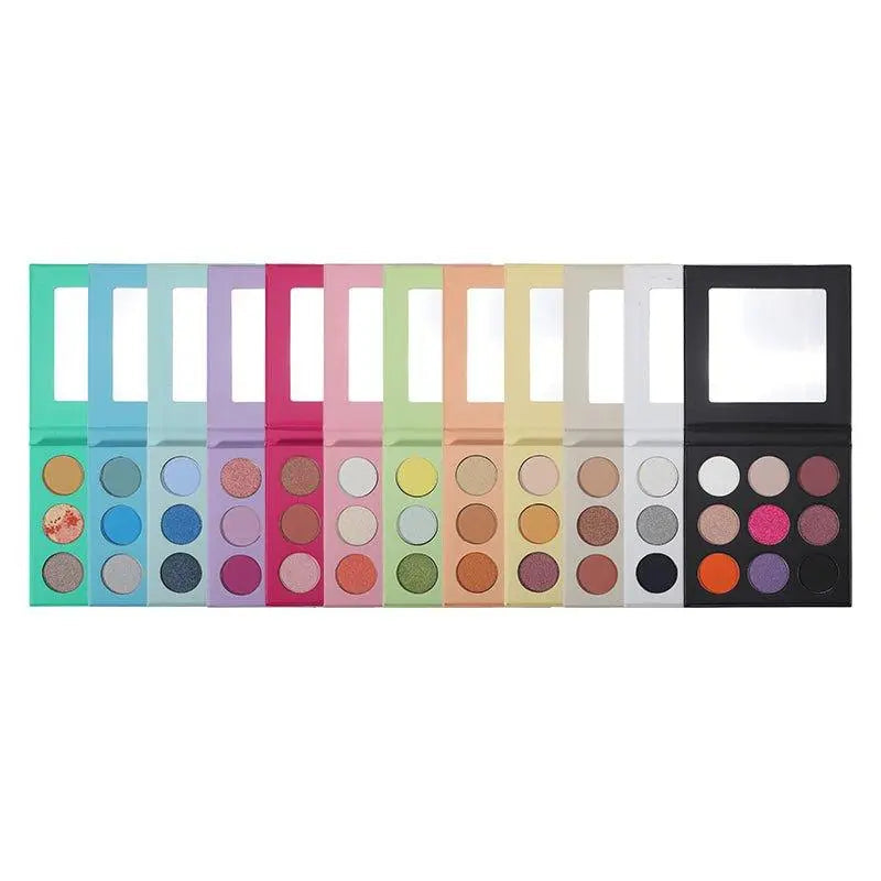 Colorful luxury vegan eyeshadow palette displaying vibrant pigmented shades for long lasting eye makeup — view 4