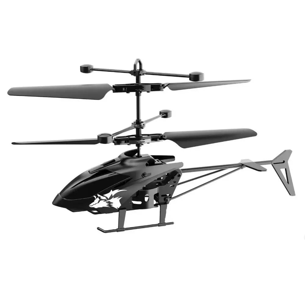 Colorful USB rechargeable RC helicopter toy in sleek plastic with two channel remote control — view 3