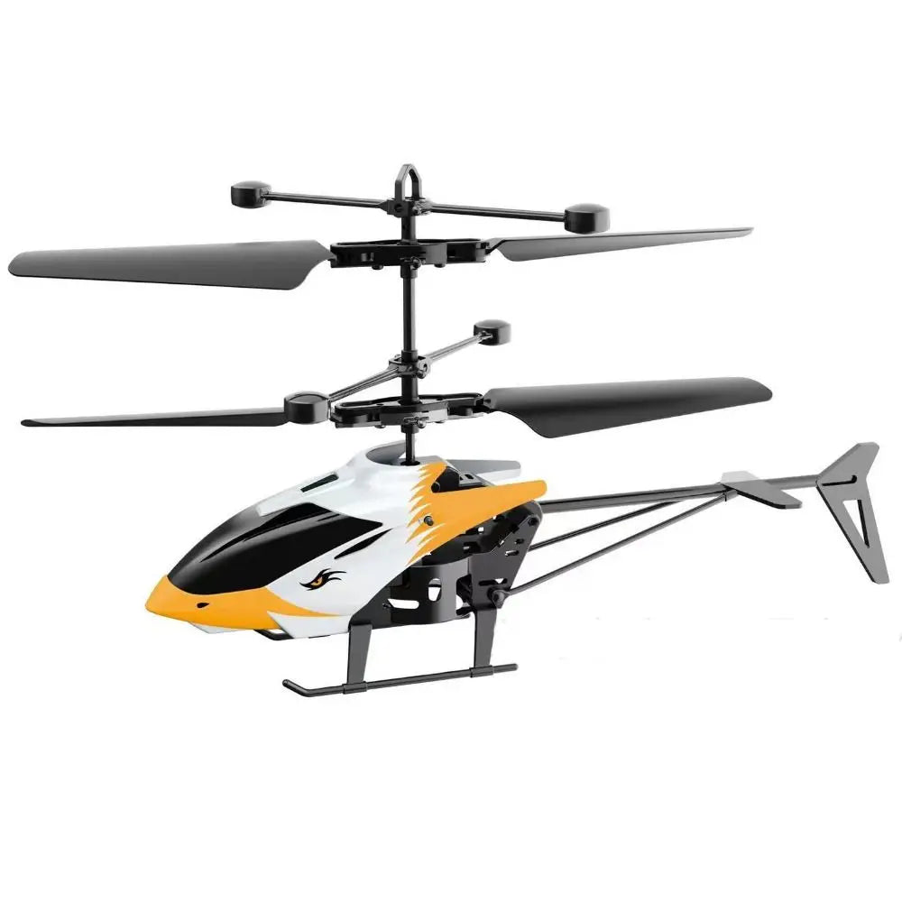 Colorful USB rechargeable RC helicopter toy in sleek plastic with two channel remote control — view 4