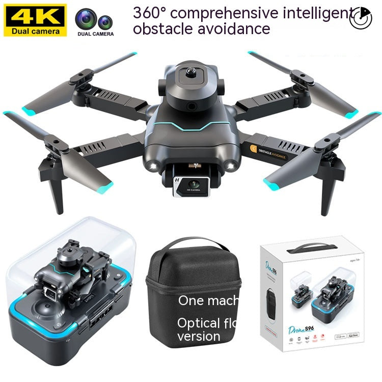 Compact mini drone in sleek plastic with HD dual camera for aerial photography and hovering. — view 3