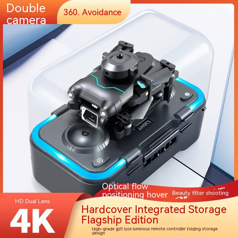 Compact mini drone in sleek plastic with HD dual camera for aerial photography and hovering. — view 4