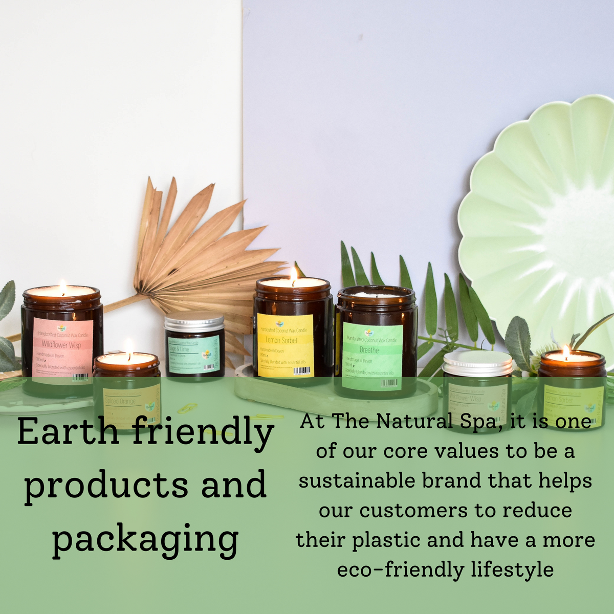 Breathe Hand-Poured Coconut Wax Candle | Natural Aromatherapy Candle | 2 Size Options-2